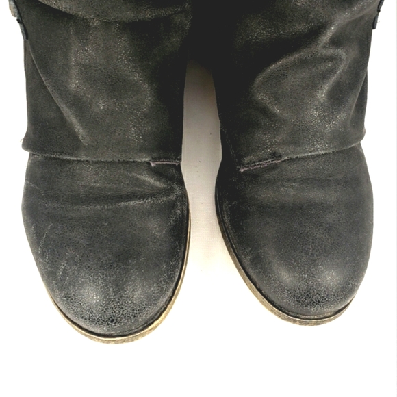 Jelly Pop Ivey  Black Vegan Leather, Double Buckle, Double Zip Bootie. Wmn 8M - Picture 6 of 12